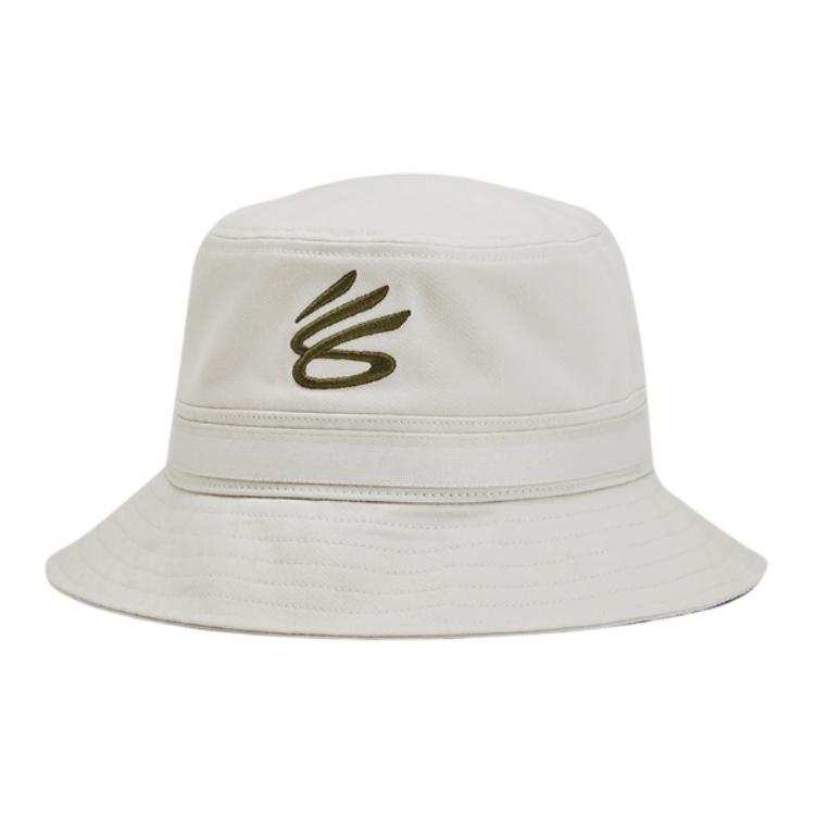 Under Armour Cotton Bucket Hats Unisex Clay White