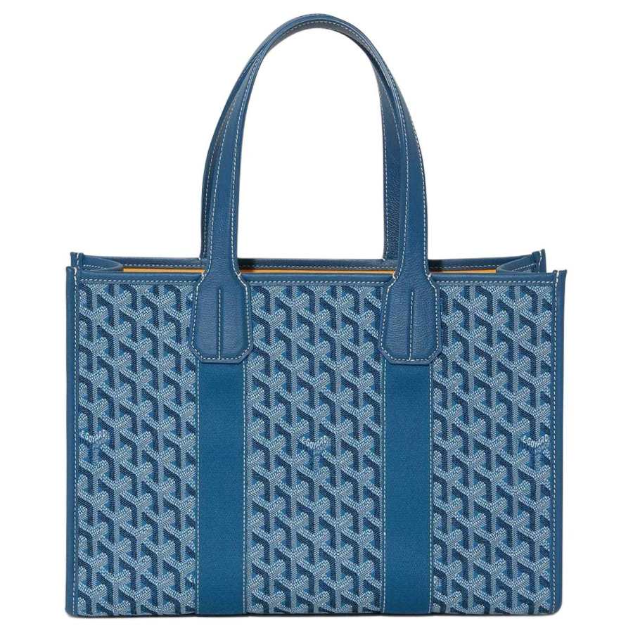 GOYARD Villette Jacquard Canvas Bag, Tote Bag, Shopping Bag, Handbag, Shoulder Bag Small Unisex Ocean Blue