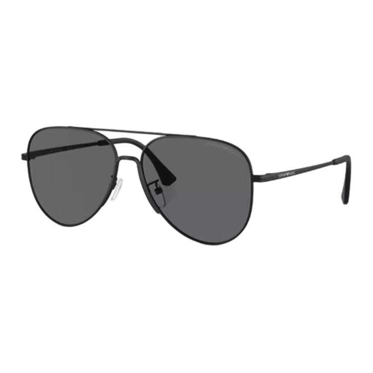 EMPORIO ARMANI Metal Aviator Sunglasses Men's Black