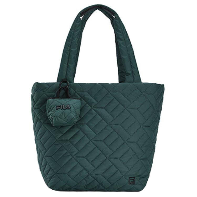 FILA Fitness Fabric Tote Bag, Shopping Bag, Handbag Large Women's Mountain Wall Green