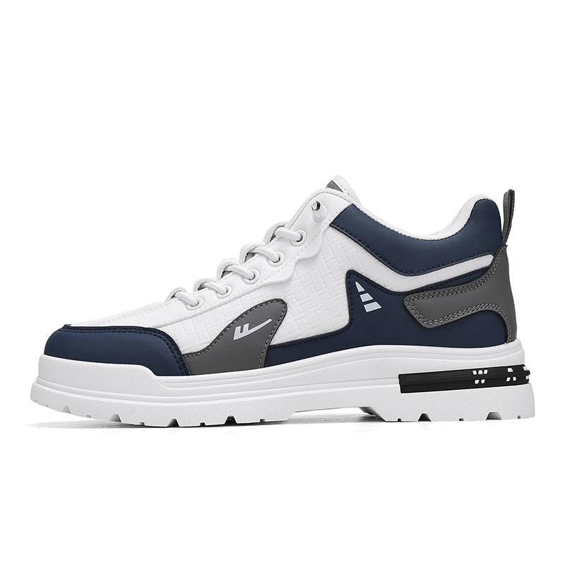 WARRIOR Casual Shoes Men's Low Top White Dark Blue Gray/Ecru Dark Blue Khaki/Khaki/Gray