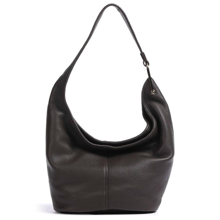 MICHAEL KORS Grain Cow Leather Handbag, Shoulder Bag Women's Chocolate