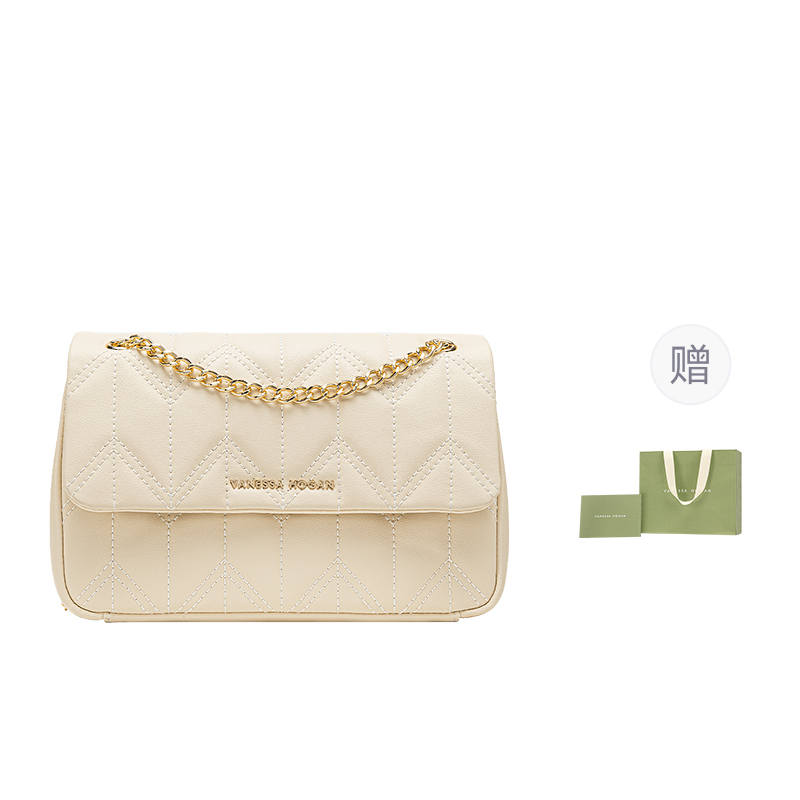 VANESSA HOGAN Cow Leather Crossbody Bags Women's Ecru