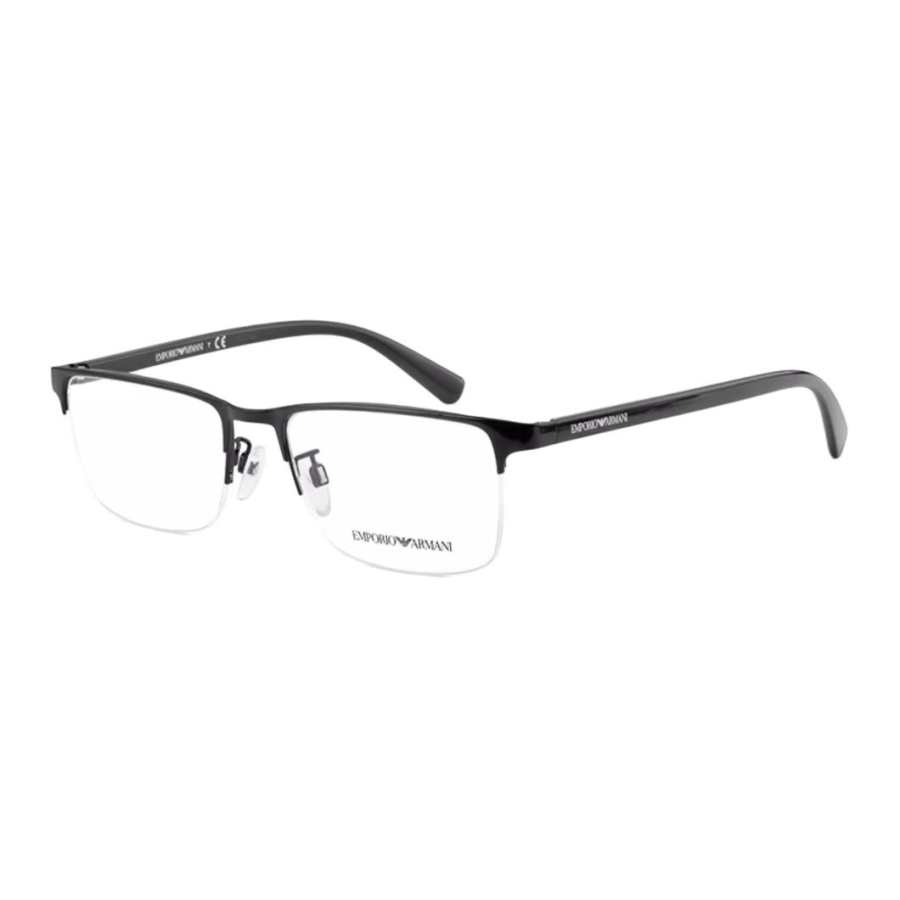 EMPORIO ARMANI EMPORIO ARMANI Rectangular Eyeglass Frames Men's Bright Black