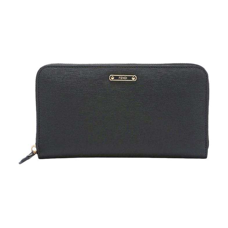 FENDI FENDI Leather Wallet Women's Black