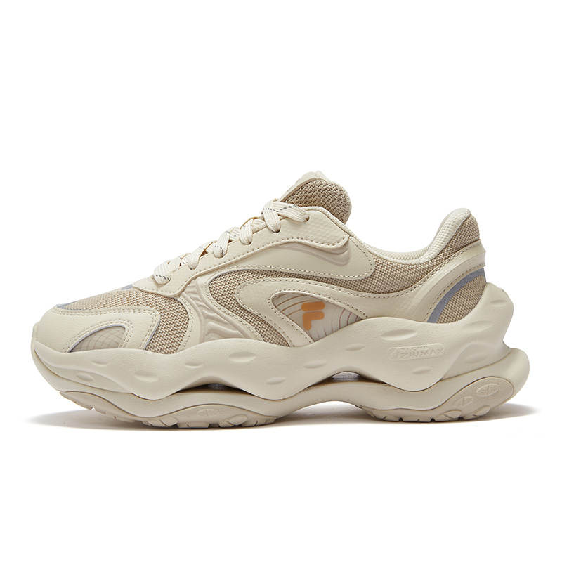 FILA FUSION Cheese Abrasion Resistant Low top Casual Shoes Women's Angora Brown