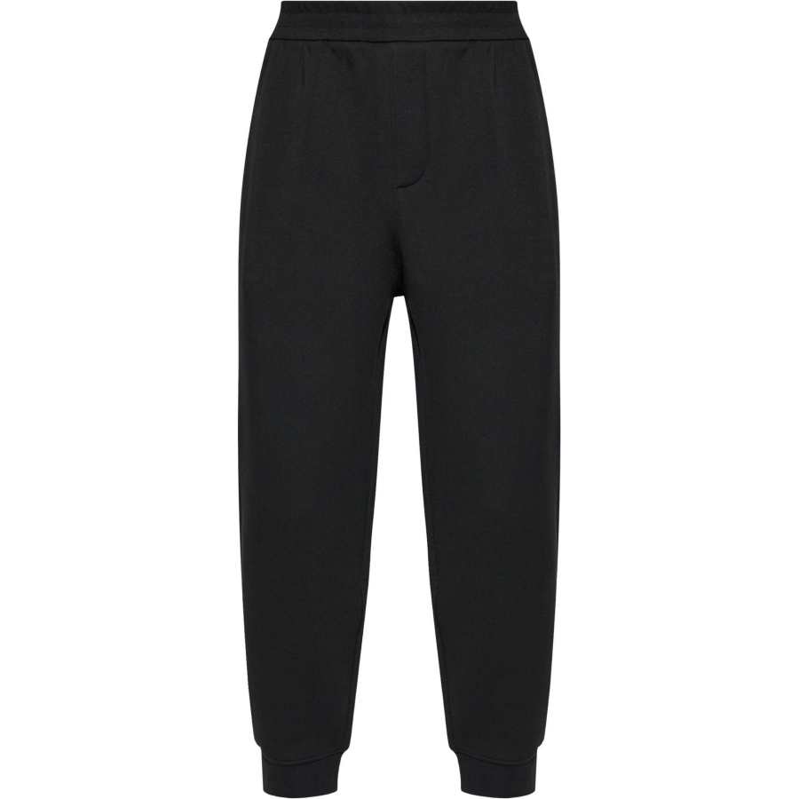 EMPORIO ARMANI FW24 Knitted Sweatpants Men's Black