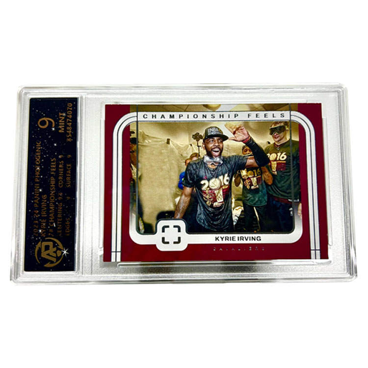 PANINI Irving Player Card, Knight's Championship Era, Locker Room Photo, Teammate Splashed With Celebration Wine