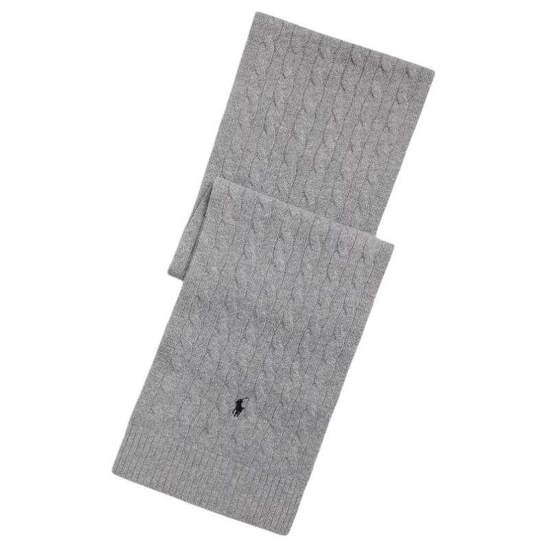 Polo Ralph Lauren Wool Nylon Knit Scarves Men's Gray