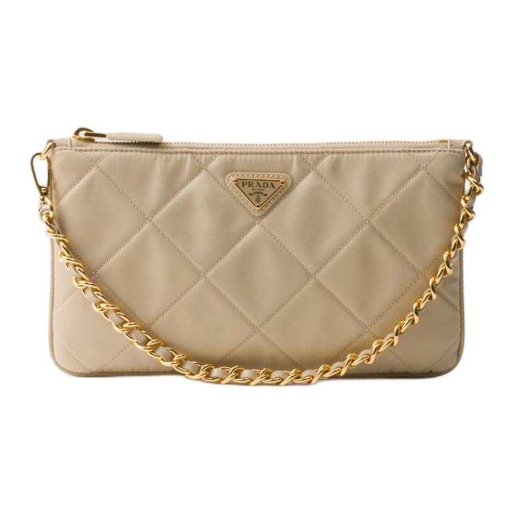 PRADA PRADA Fabric Handbag, Shoulder Bag Regular Women's Sandy Beige