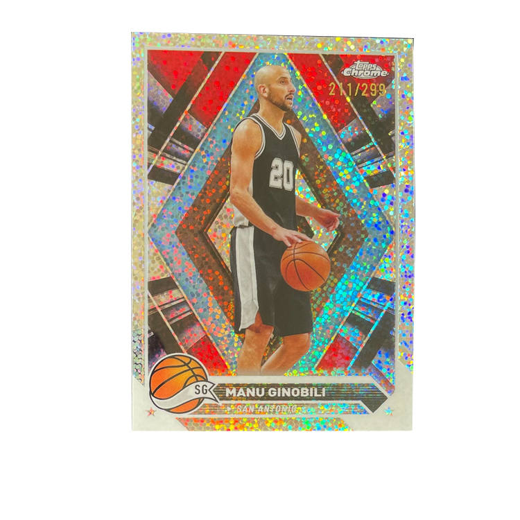 Topps Ginóbili 2023 24 Horse Spurs, Floral Holographic, Bubbles 299, Refringence, Superstar Cards, Card Collection Pass