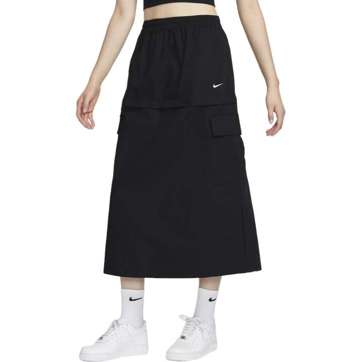 Nike Nike Sportswear Essential Women's Mid-Rise Woven Cargo Midi Skirt Black