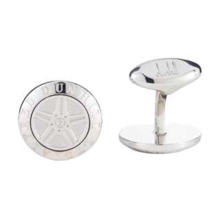 Dunhill Rhodium Plated Copper Cufflinks Men's Silver