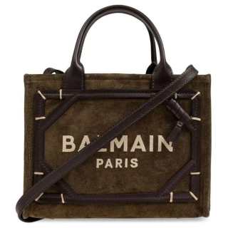 BALMAIN B Army Logo Detailed Small Tote Bag