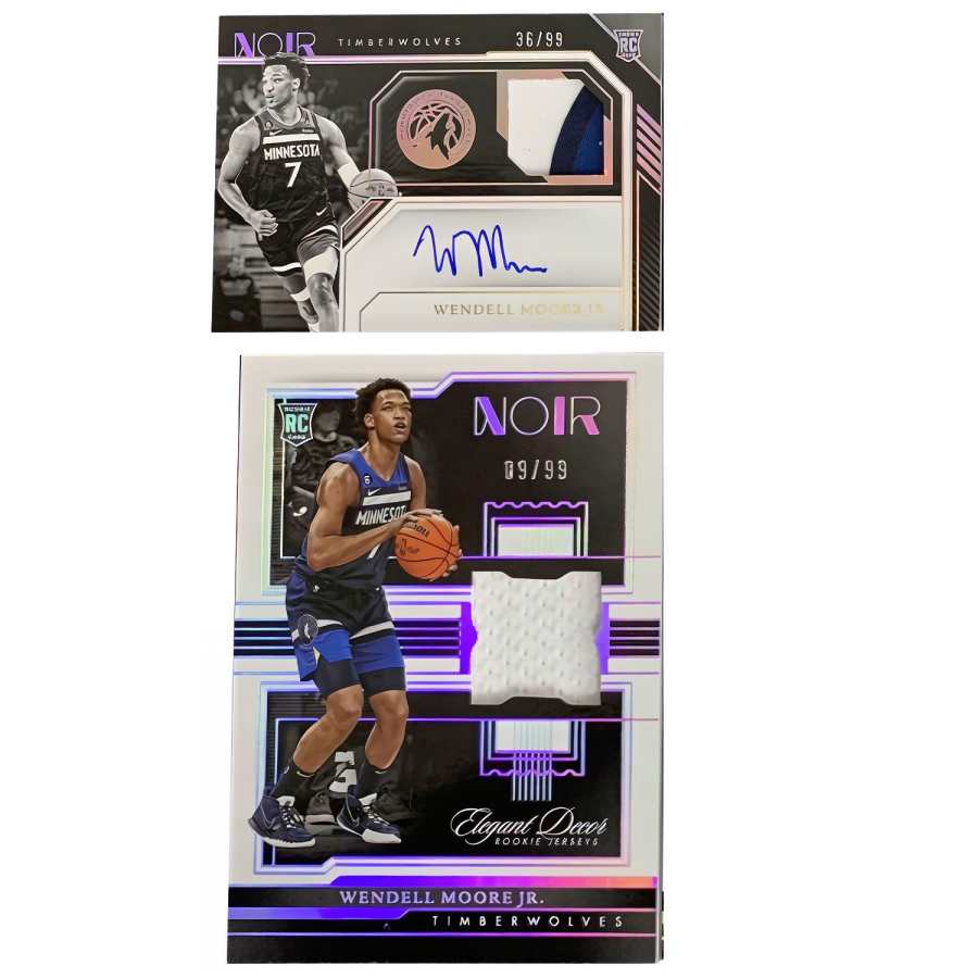 PANINI Wendell Moore Jr. Panini Wendell Moore Jr. Player Card, Card Collection Pass Sports Cards 2 Pcs
