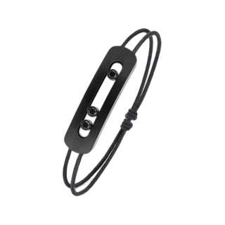 MESSIKA Brand Logo Titanium Bracelets Unisex Black