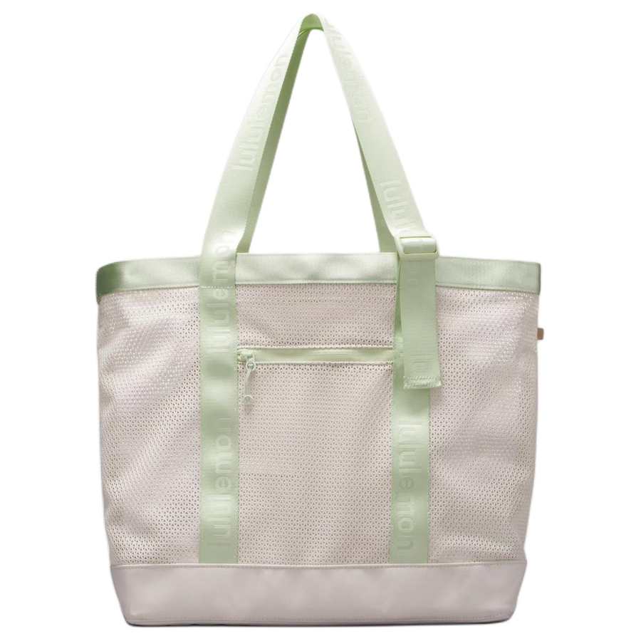 Lululemon Polyester Shoulder Bag, Handbag Regular Women's Albumin & Kohlrabi Green & Camel
