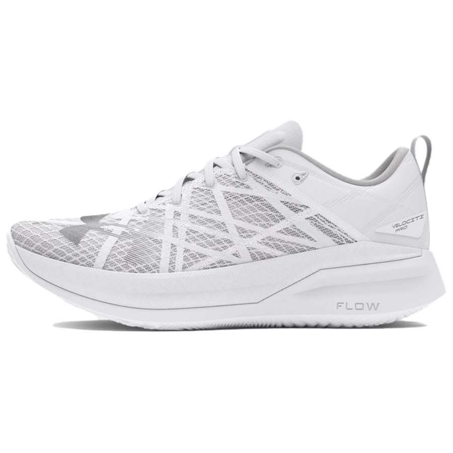 Under Armour VELOCITI PRO Abrasion Resistant Abrasion Resistant Low top Running Shoes Unisex White Gray