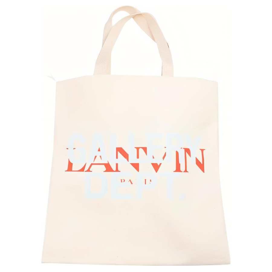 Lanvin X GALLERY DEPARTMENT Collaboration Canvas Tote Bag, Shopping Bag, Handbag Women's Ecru