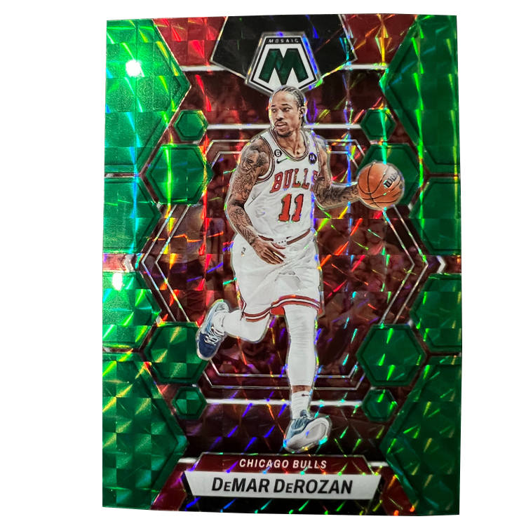 PANINI Bulls, DeRozan, Mosaics Green Fold, Mid Range Unstoppable, Player Card, Rare Card Sports Cards 1 Pc