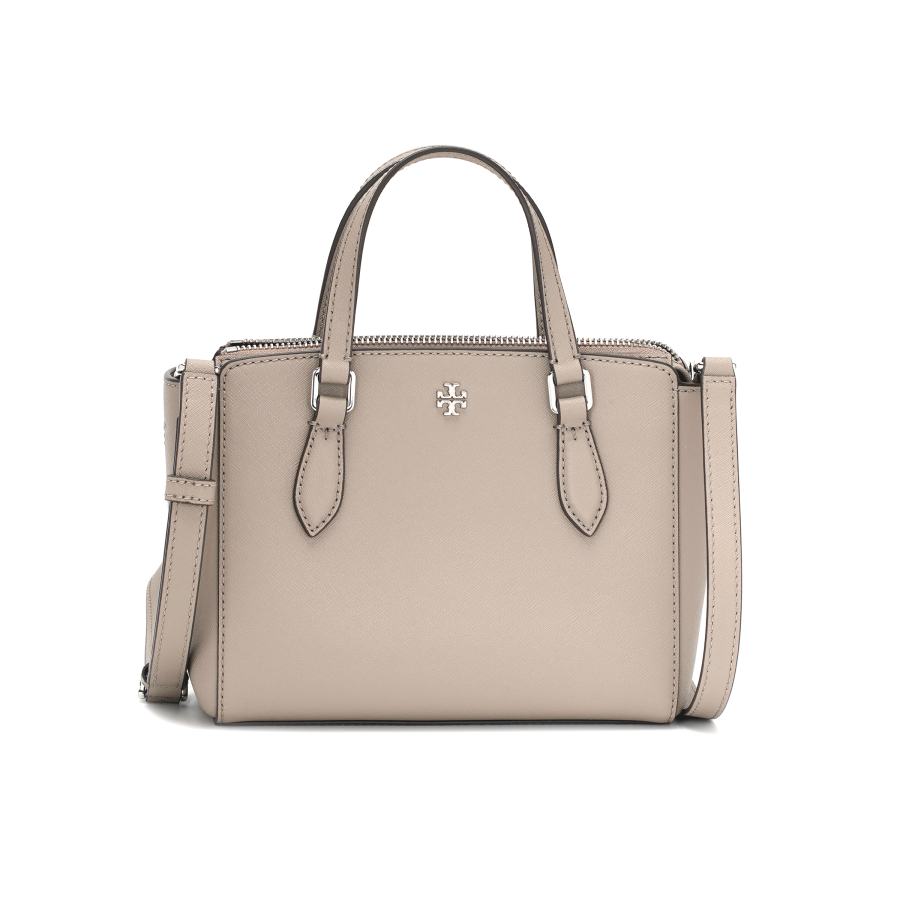 TORY BURCH Leather Tote Bag, Shopping Bag, Shoulder Bag, Crossbody Bag, Handbag Small Women's Gray