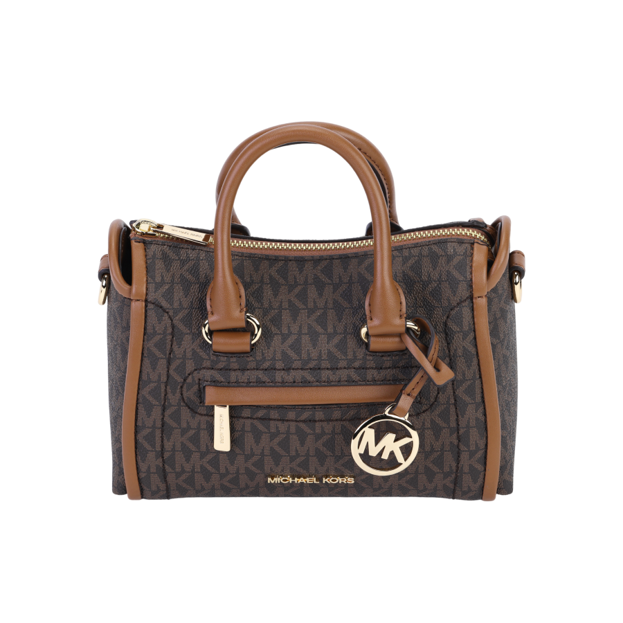 MICHAEL KORS Coated Canvas Handbag, Shoulder Bag, Crossbody Bag Regular Women's Acorn Brown