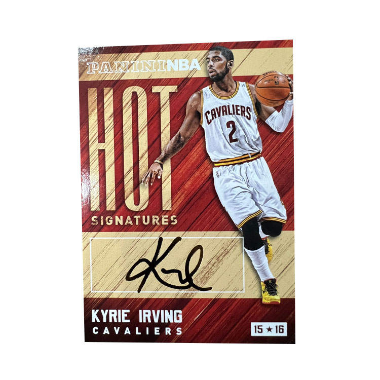 PANINI Knights Team, Kyrie Irving, Euro God, Gold Pen Autograph, Signature, Wooden Pick, Star Card, Rare Card