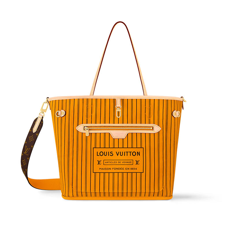 LOUIS VUITTON Neverfull Bandouliere Mm Inside Out Monogram/Jaune Safran