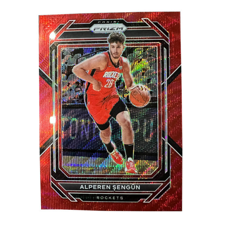 PANINI Şengün 2022 23 Basketball NBA Houston Rockets Core Prizm Red Ripple Refringence Player Cards, Rare Cards