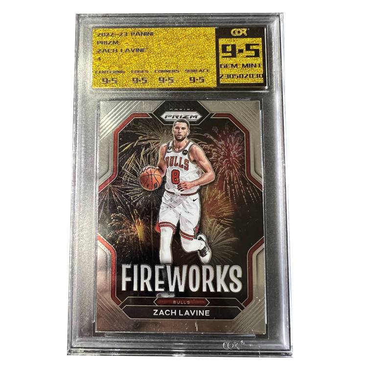 PANINI Bulls Core, Zach LaVine, Slam Dunk Contest Champion Prizm Fireworks Series Graded Cards 1 Pc