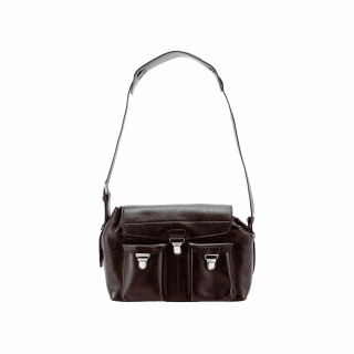 Lemaire Cow Leather Handbag, Shoulder Bag Medium Women's Dark Brown