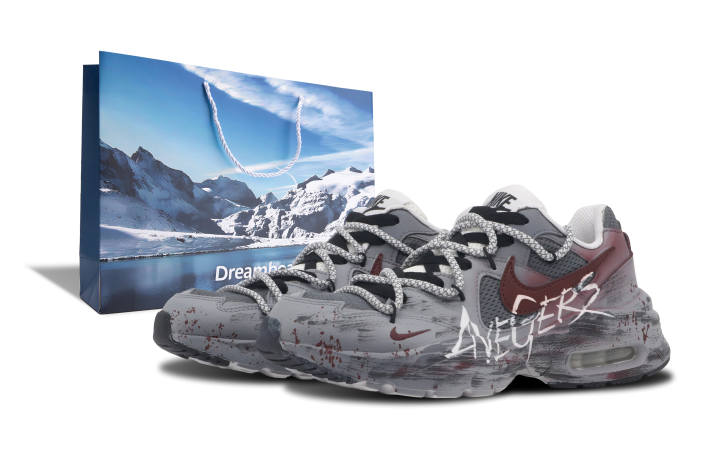 Nike Nike Air Max Fusion Cushioning Slip Resistant Abrasion Resistant Low top Running Shoes Women's Gray Red