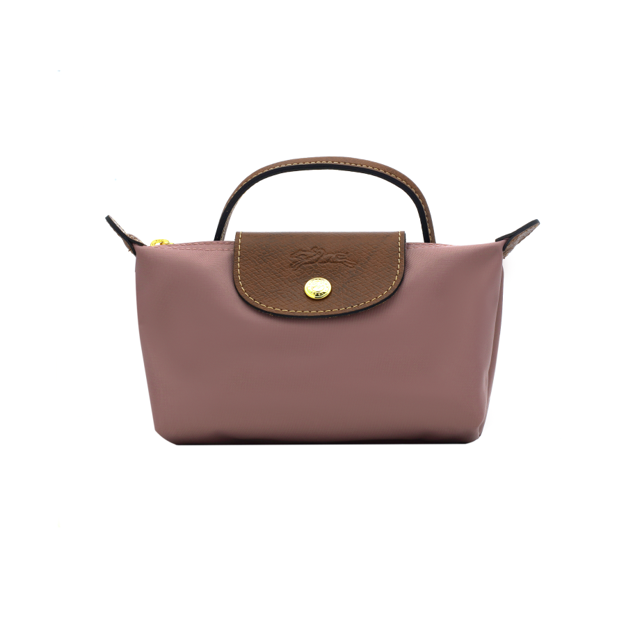 LONGCHAMP Le Pliage Canvas Dumpling Bag Handbag Mini Women's Dusty Pink