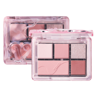 VEECCI Dreamy 5 Colors Eyeshadow Palette+Icy Clear Lip Gloss Lipstick+Long Lasting Highlight Blush Makeup Set Box