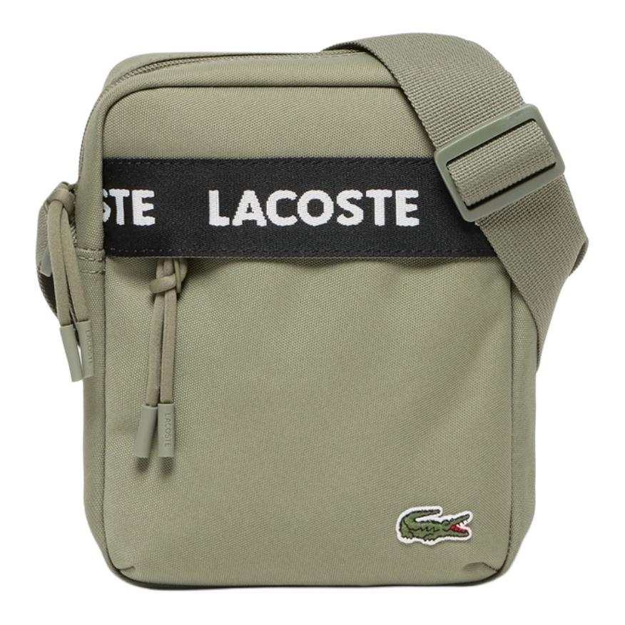 LACOSTE Polyester Shoulder Bag, Crossbody Bag Men's Green