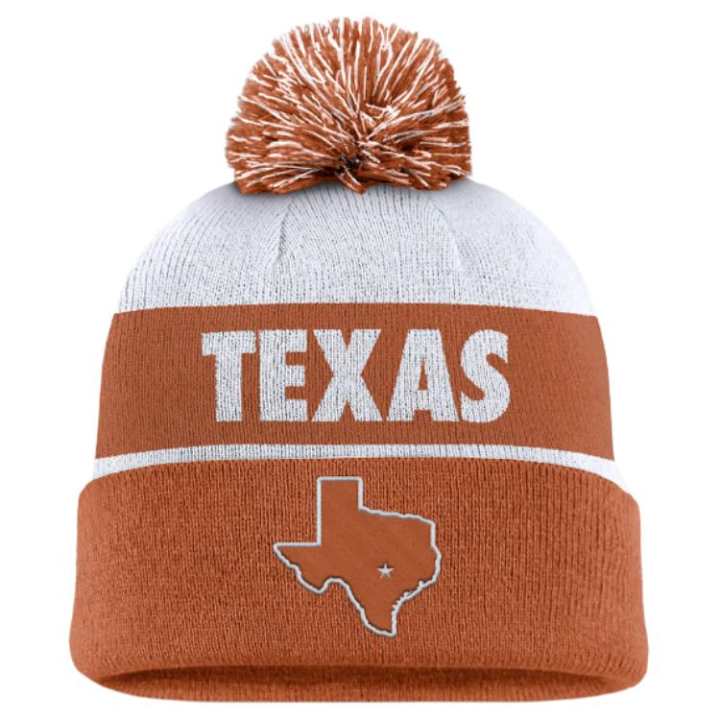 Nike Nike Texas Longhorns Primetime Peak Men's Nike College Cuffed Pom Beanie