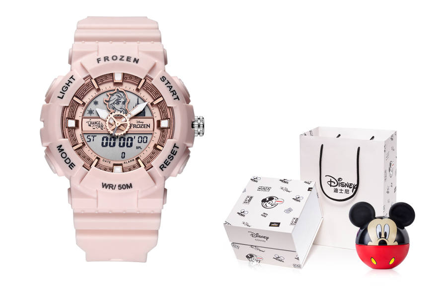 Disney Frozen Series Electronic Movement Watch Women's Watch Pink Watch Dial