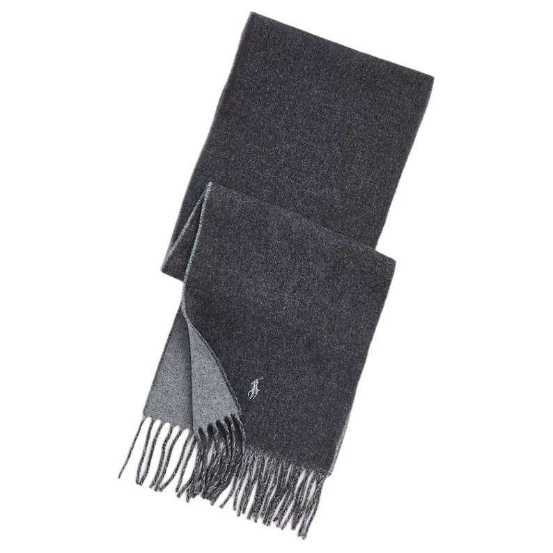 Polo Ralph Lauren Wool Blend Knit Scarves Men's Charcoal