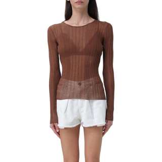 PINKO Semi Sheer Ribbed Jumper