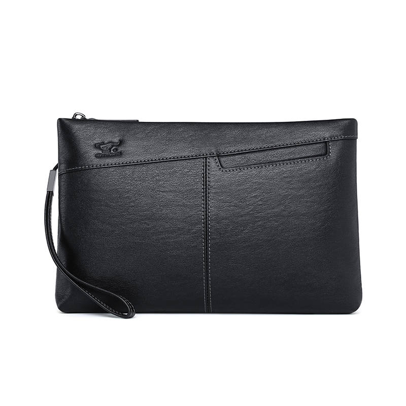 SEPTWOLVES SEPTWOLVES Cow Leather Clutch Men's Black