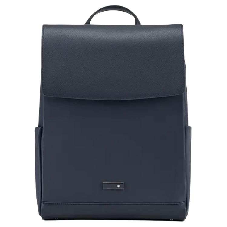 Samsonite SAMSONITE Fabric With Cow Leather Backpack Women's Navy Blue