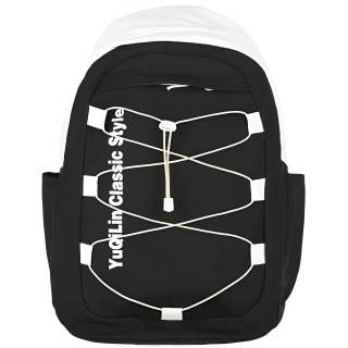 Tonlion Polyester Backpack Regular Unisex Black/White