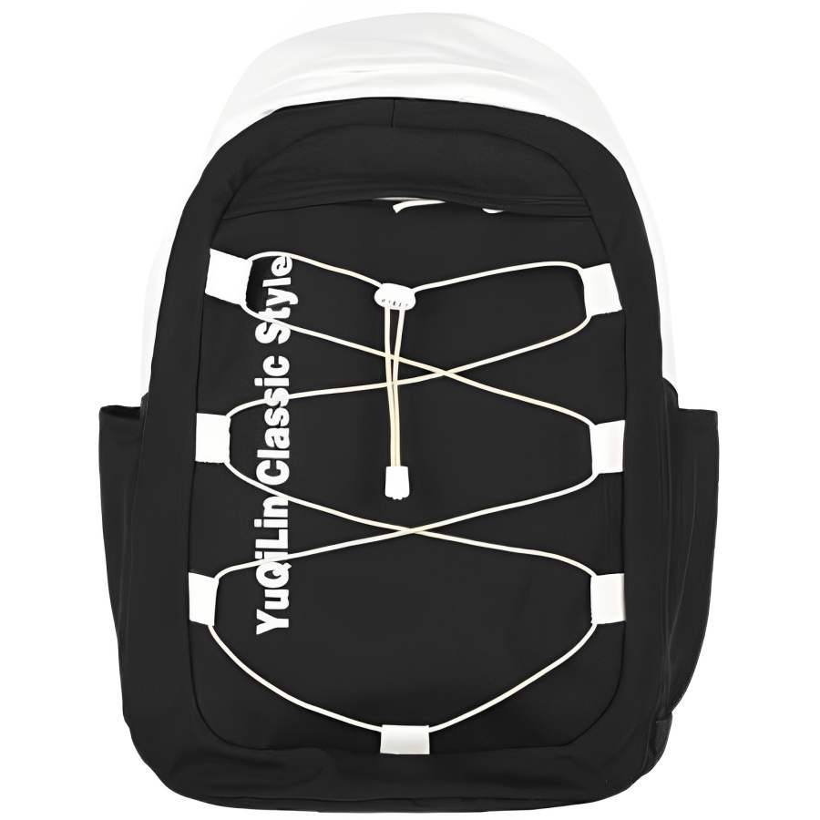 Tonlion Tonlion Polyester Backpack Regular Unisex Black/White