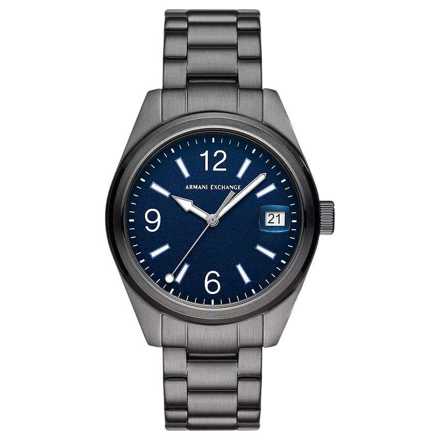 ARMANI EXCHANGE ARMANI EXCHANGEAE Wrist Watches Quartz Movement Stainless Steel Strap 42mm Blue Dial Men's Watches 50m Waterproof