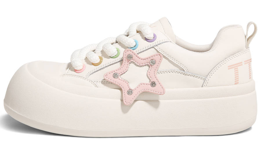 TTKJ Summer Original Niche Dopamine Dressing Chubby Star Macaron, Petite Thick Sole Abrasion Resistant Slip Resistant
