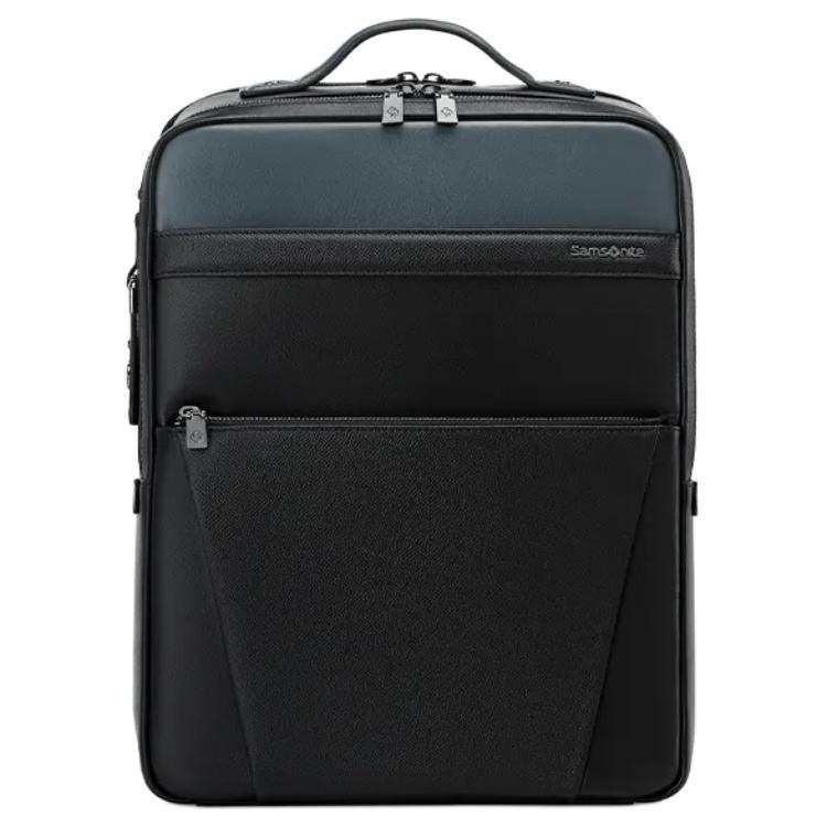Samsonite SAMSONITE Cow Leather Backpack Men's Marine Blue & Black