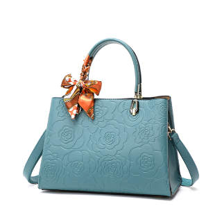 PAYOT Synthetic Leather Handbag Regular Women's Blue/Burgundy