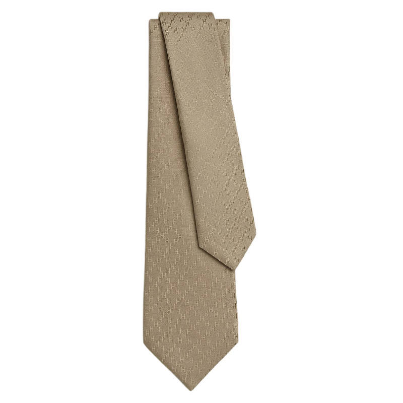 HERMES HERMES Silk Ties Men's Sand Yellow