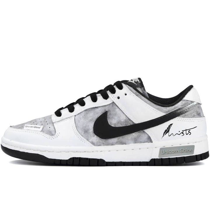 Nike Nike Dunk Slip Resistant Abrasion Resistant Low top Skateboard Shoes Women's White Gray