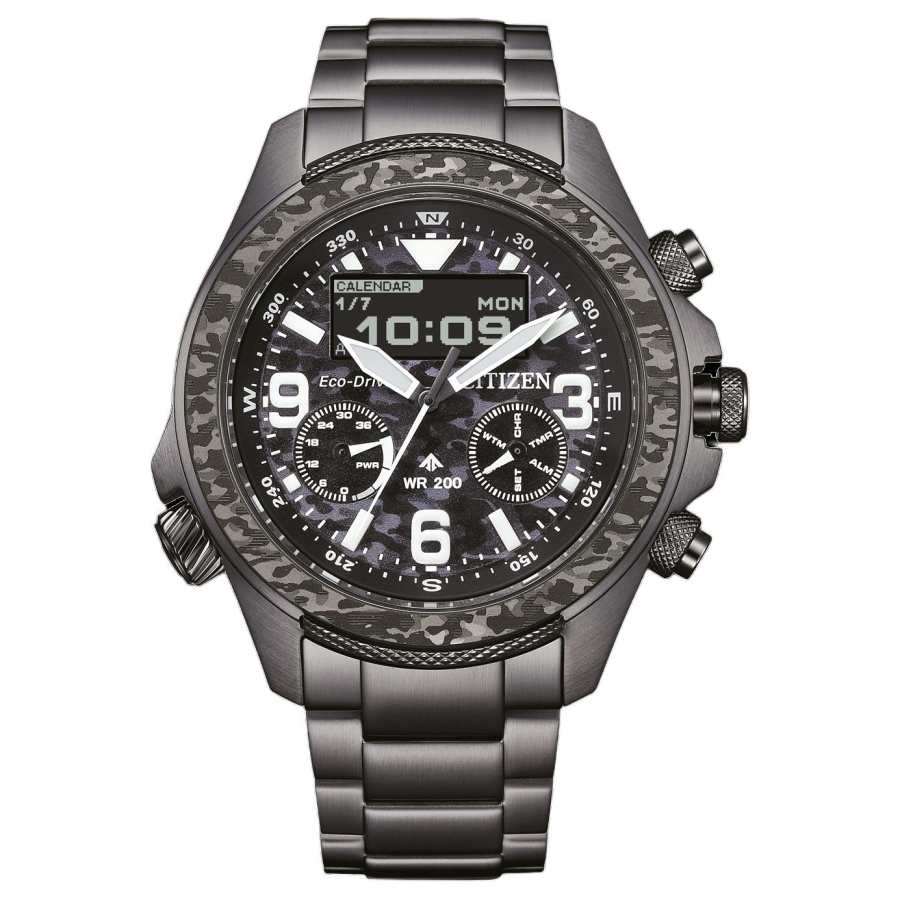CITIZEN PROMASTER 200m Waterproof Light Powered Quartz Movement Stainless Steel Strap Watch